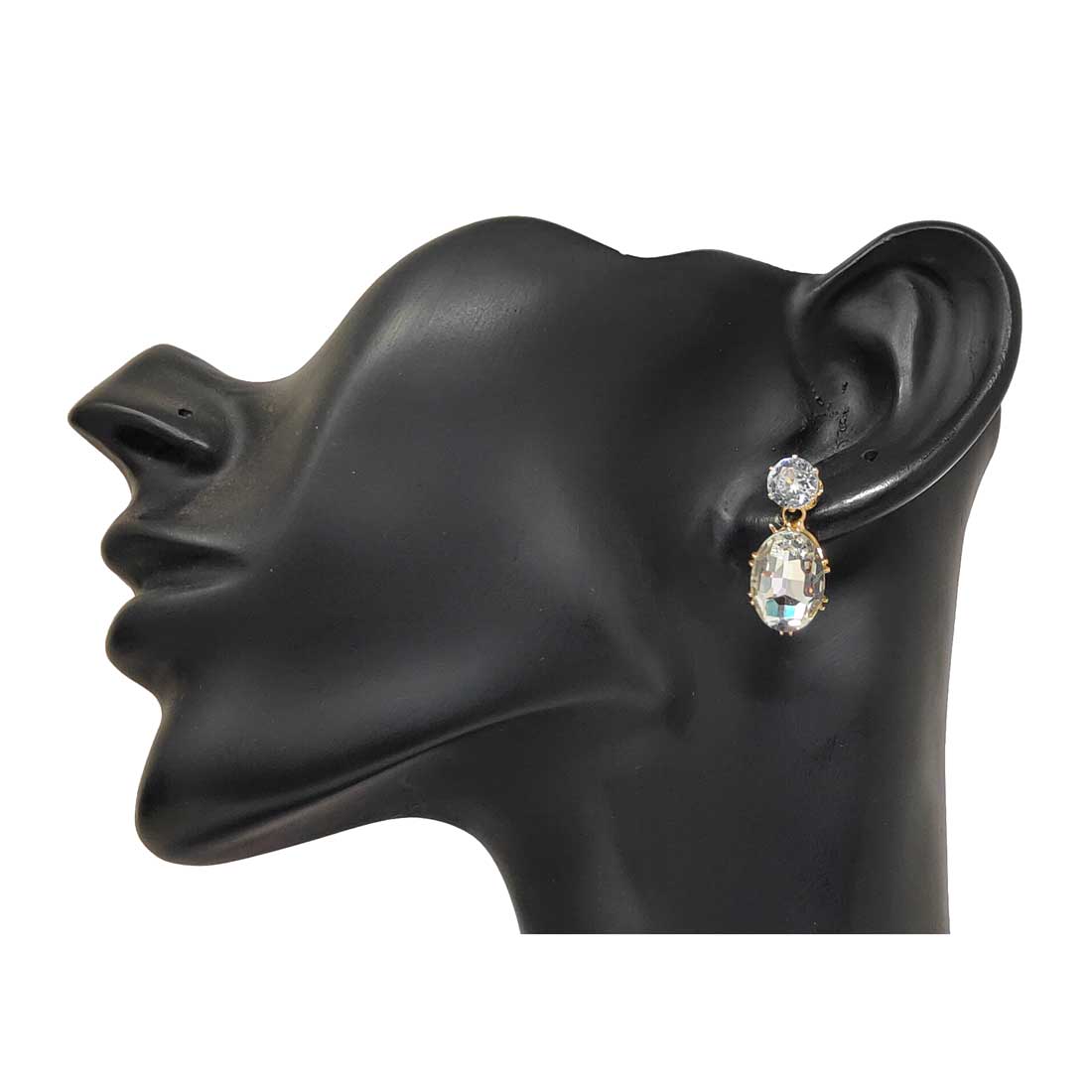 Anokhi Ada Metal Drop and Dangle Earrings for Girls and Women (White)-AK-02