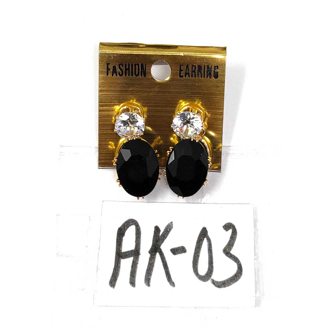 Anokhi Ada Metal Drop and Dangle Earrings for Girls and Women (Black)-AK-03