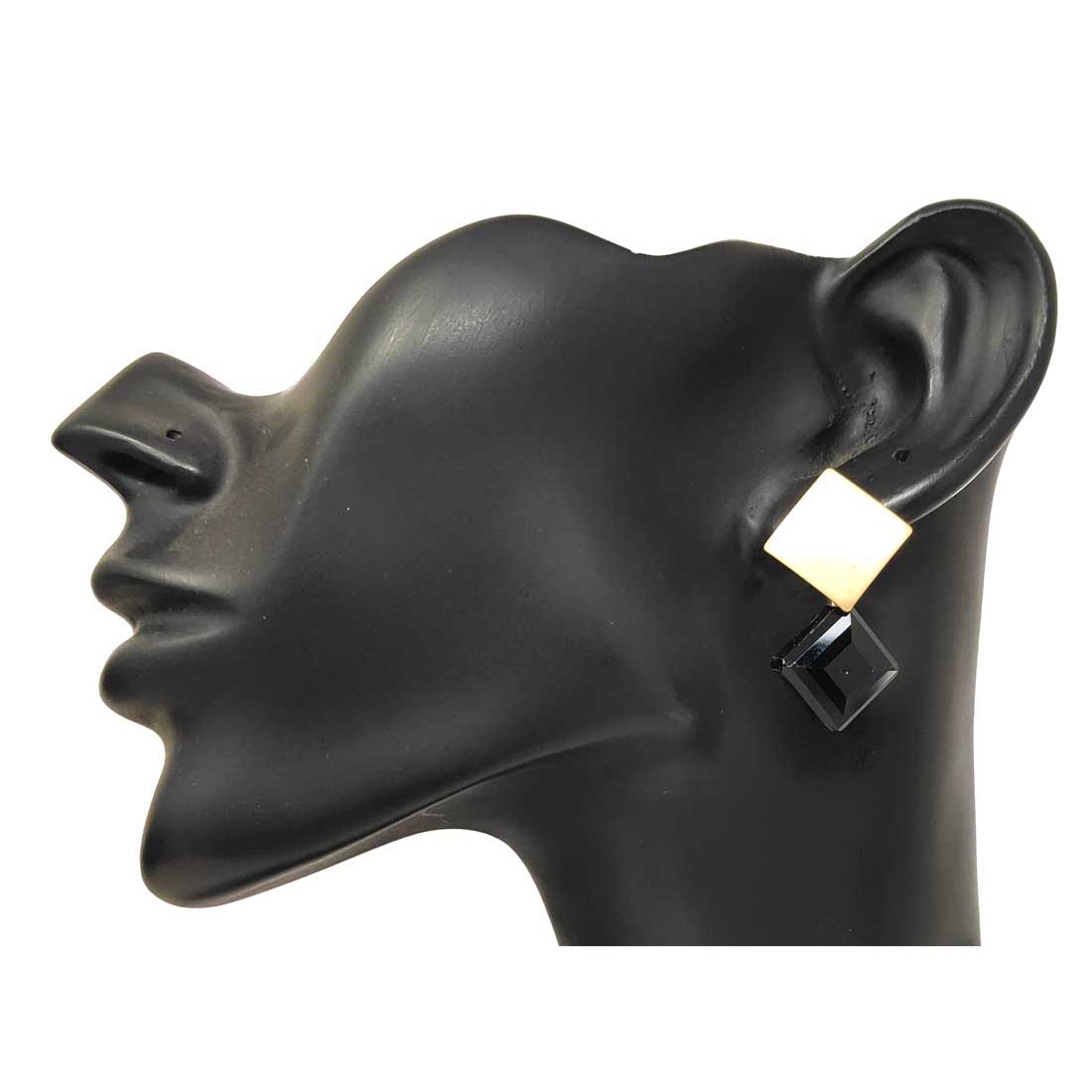 Anokhi Ada Metal Drop and Dangle Earrings for Girls and Women (Black)-AK-10