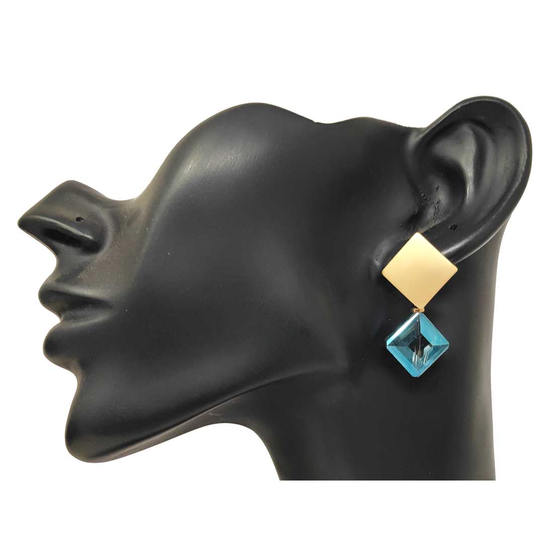 Anokhi Ada Metal Drop and Dangle Earrings for Girls and Women (Blue )-AK-12