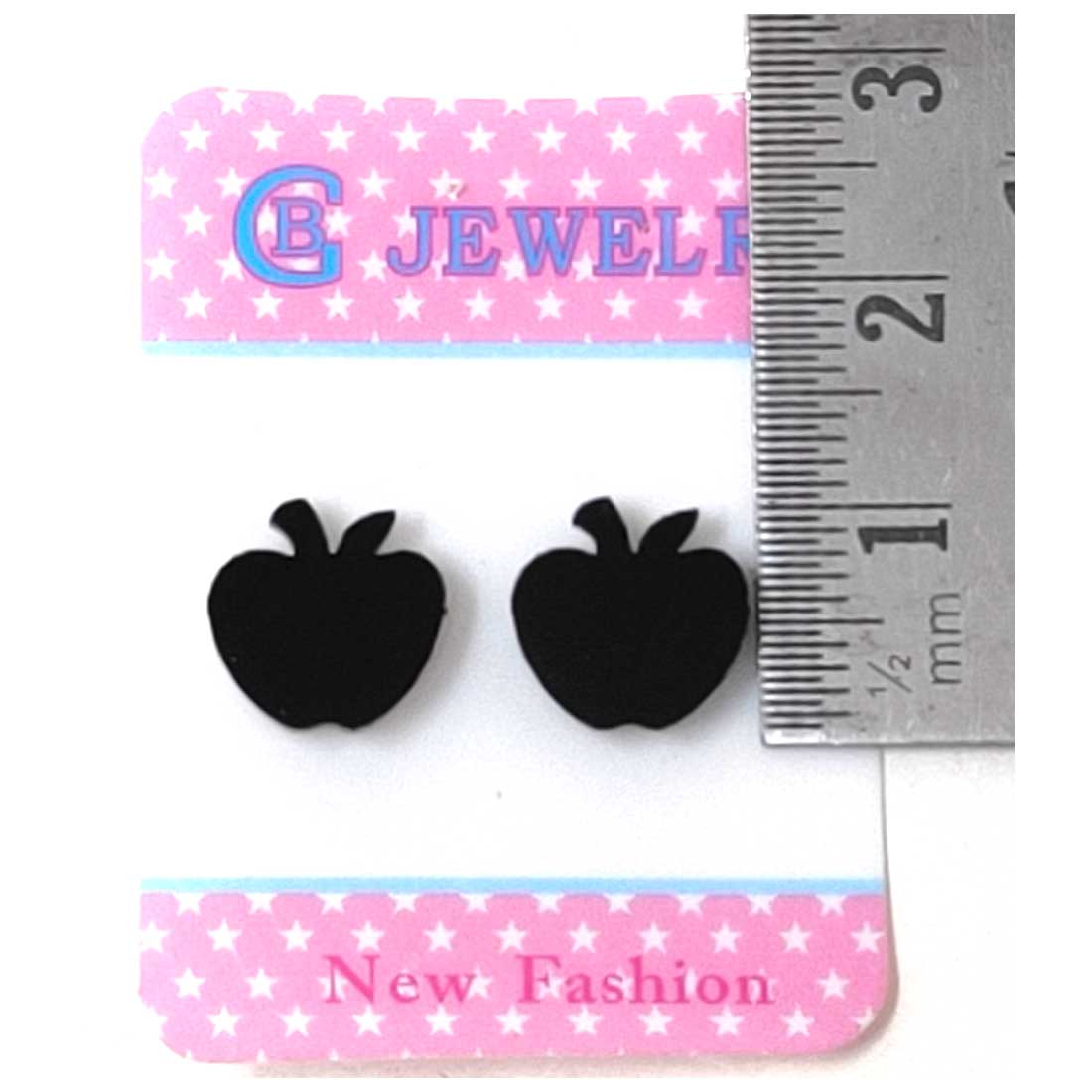 Anokhi Ada Plastic Magnetic Stud Earrings for  both Girls and Boys (Black)-AL-02