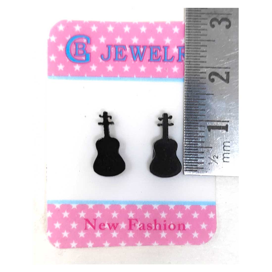Anokhi Ada Plastic Magnetic Stud Earrings for  both Girls and Boys (Black)-AL-03