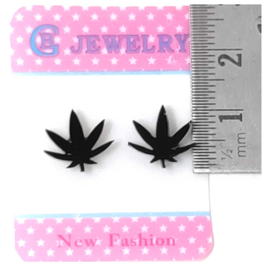 Anokhi Ada Plastic Magnetic Stud Earrings for both Girls and Boys (Black)-AL-11