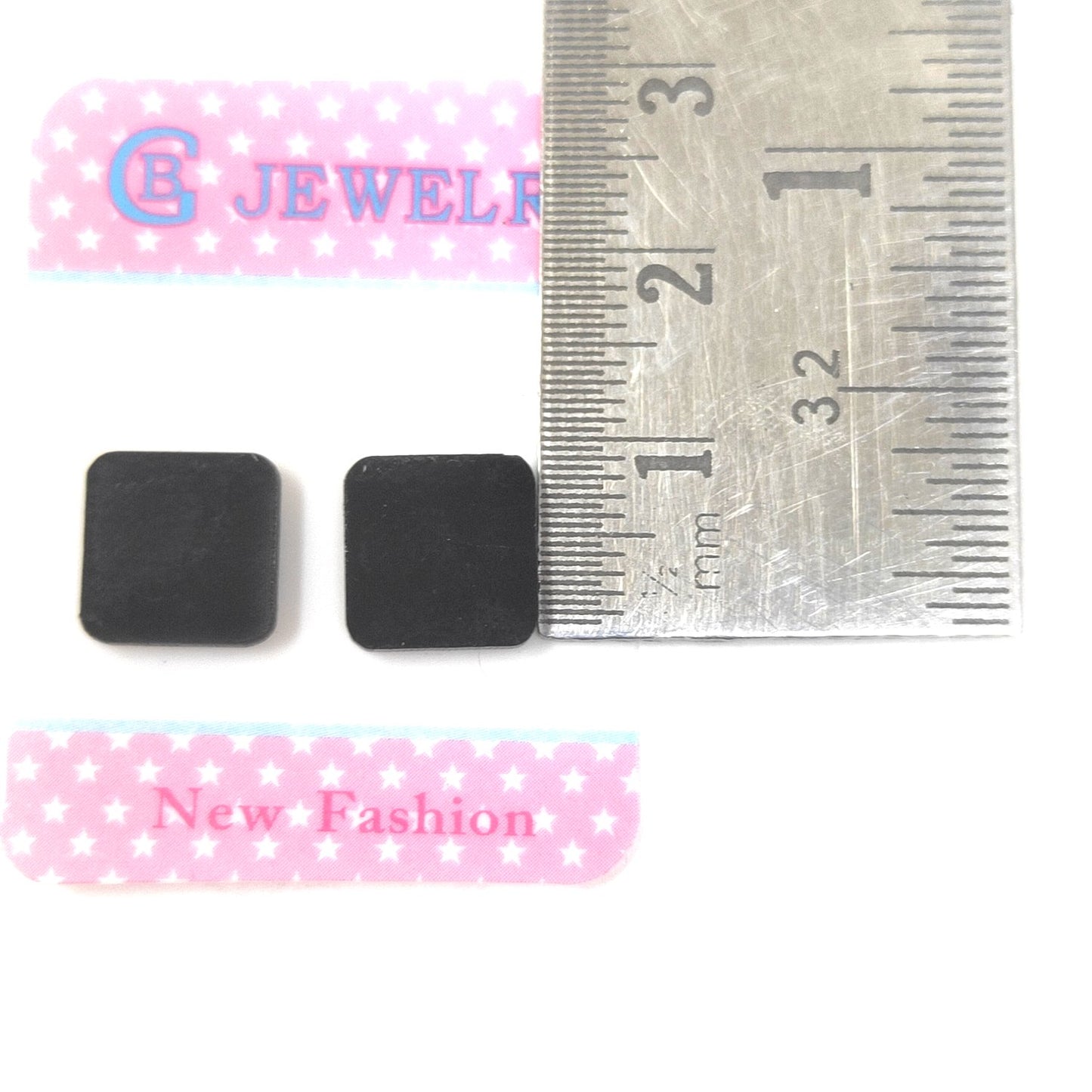 Anokhi Ada Plastic Magnetic Stud Earrings for both Girls and Boys (Black)-AL-14