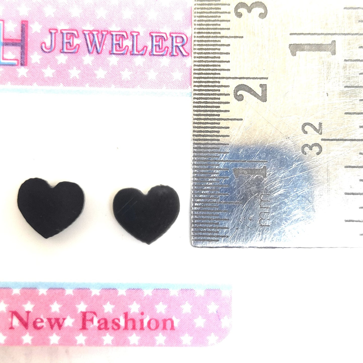 Anokhi Ada Plastic Magnetic Stud Earrings for both Girls and Boys (Black)-AL-19