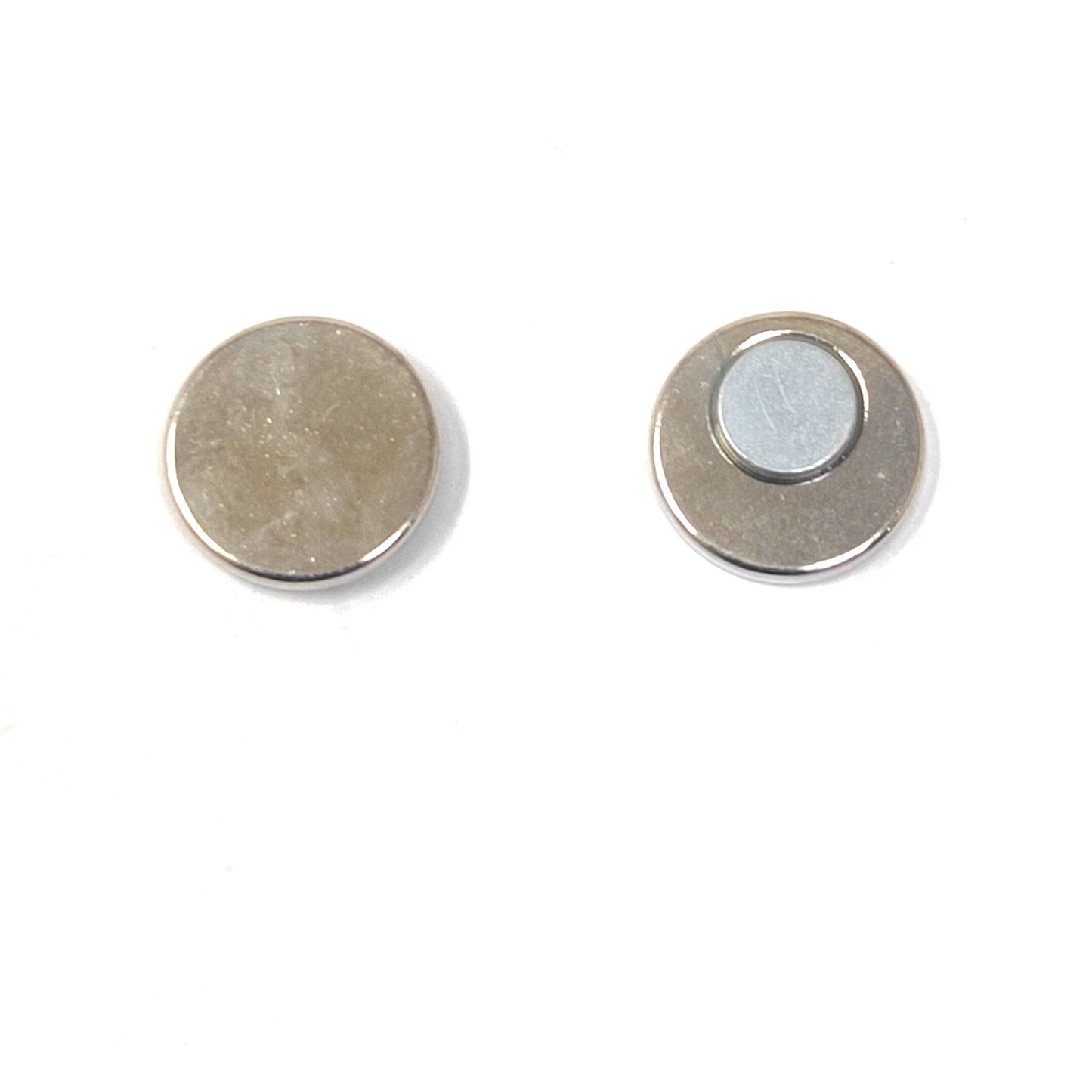 Anokhi Ada Plastic Magnetic Stud Earrings for both Girls and Boys (Silver)-AL-20