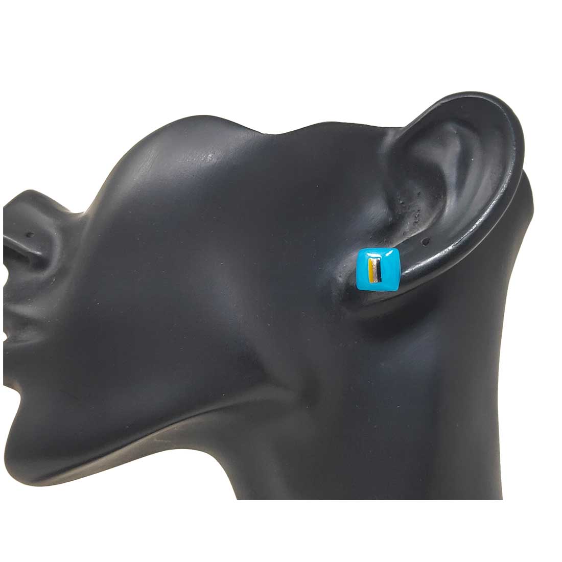 Anokhi Ada Glass Stud Earrings for Girls and Women (Sky Blue )-AM-01