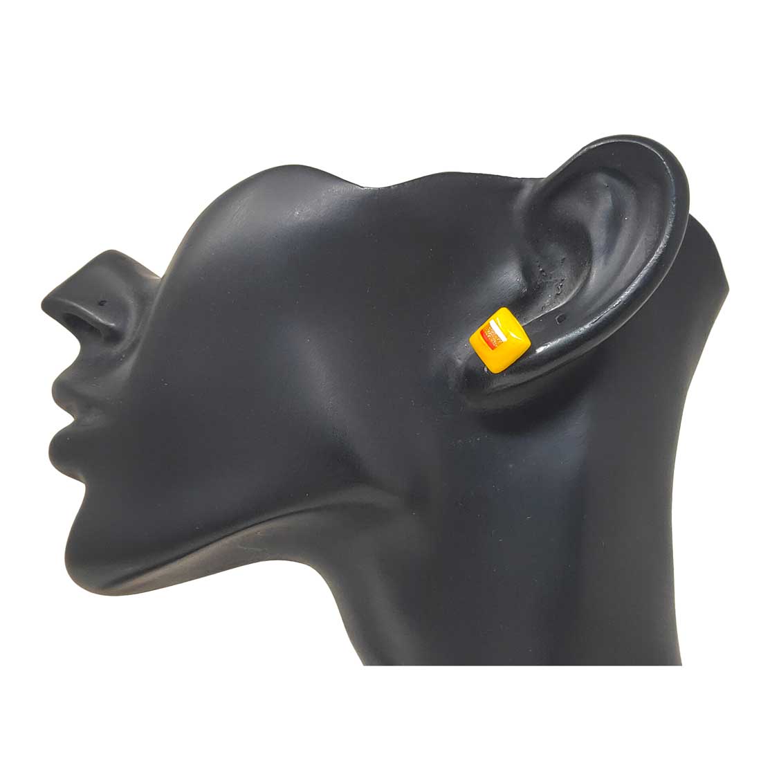 Anokhi Ada Glass Stud Earrings for Girls and Women (Yellow)-AM-02