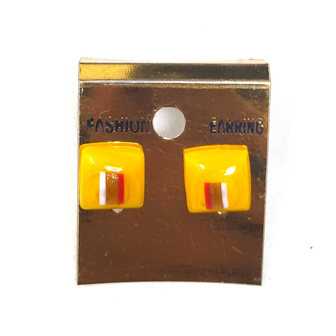 Anokhi Ada Glass Stud Earrings for Girls and Women (Yellow)-AM-02
