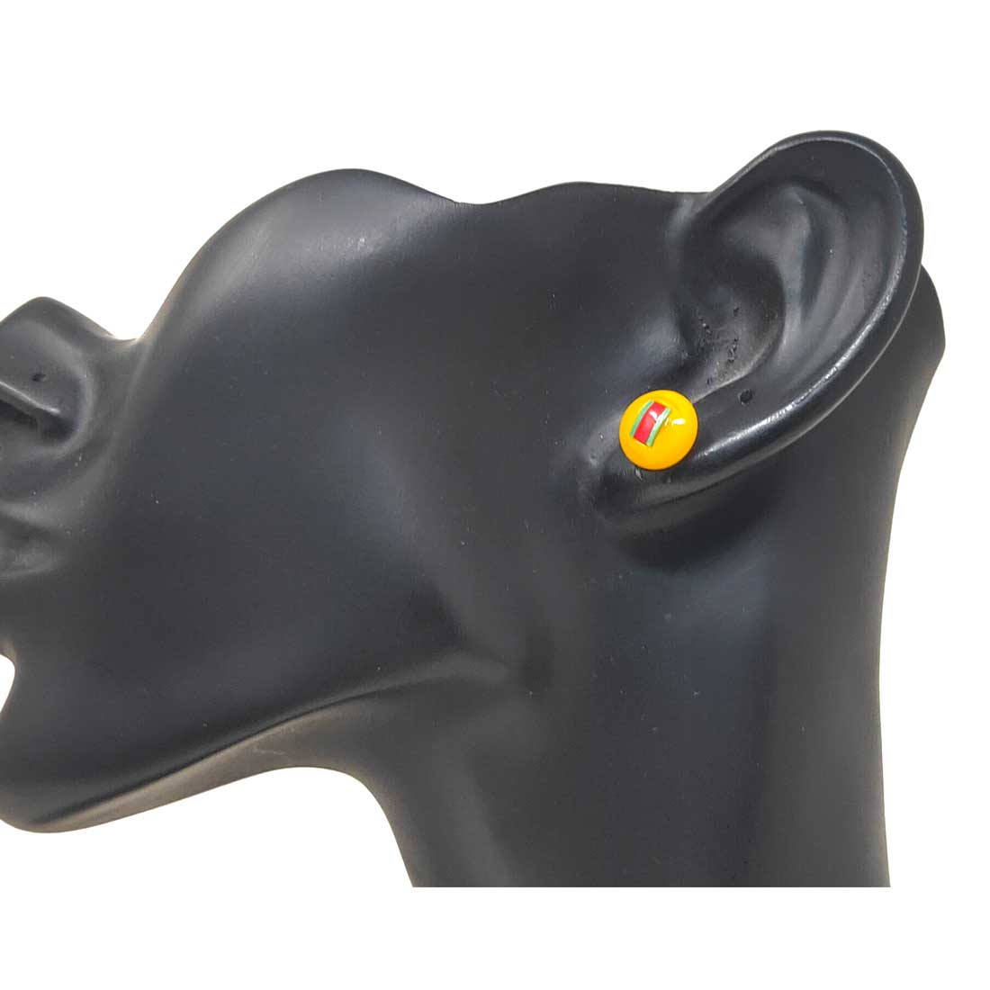 Anokhi Ada Glass Stud Earrings for Girls and Women (Yellow)-AM-03
