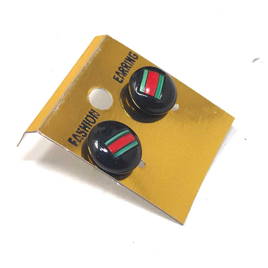 Anokhi Ada Glass Stud Earrings for Girls and Women (Black)-AM-04
