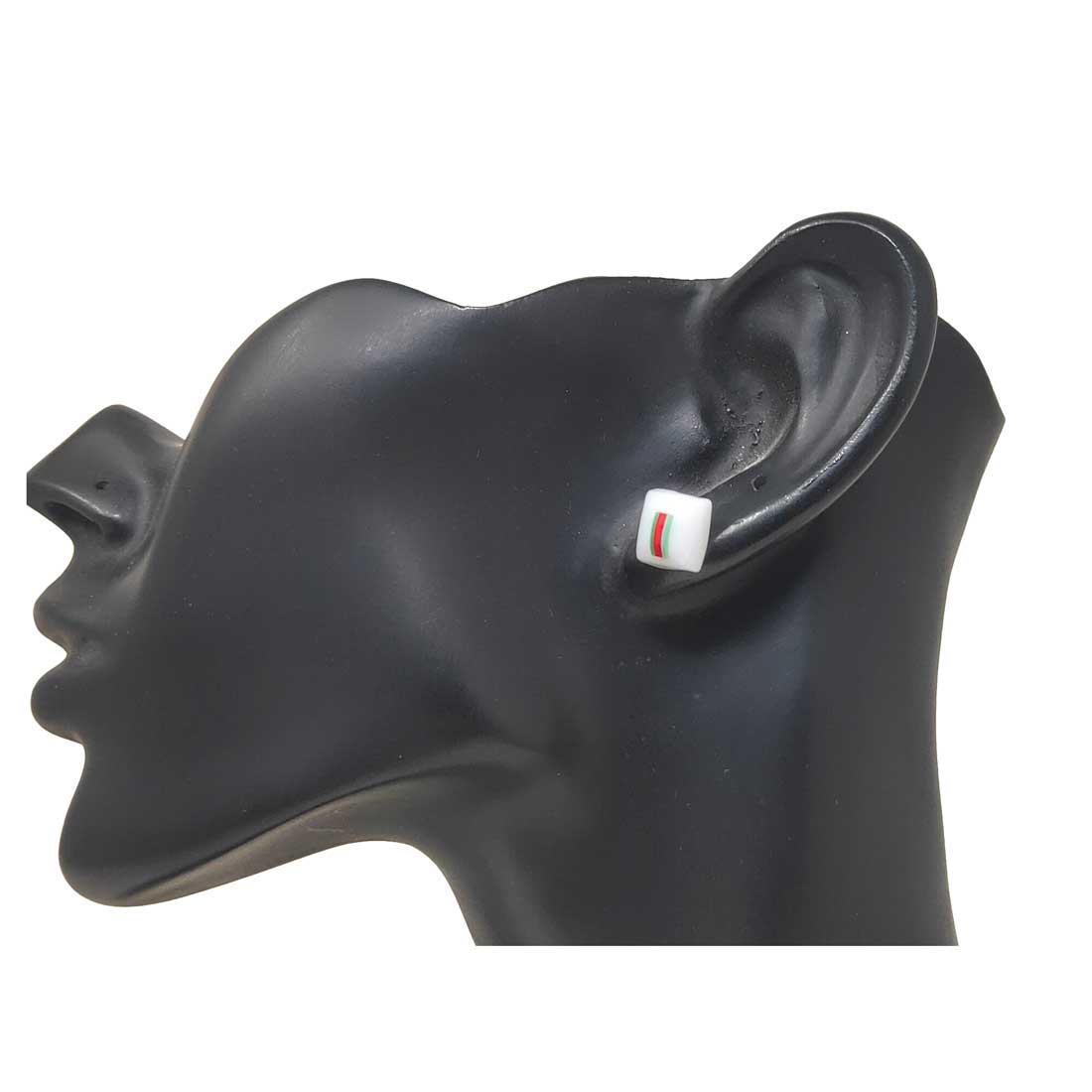 Anokhi Ada Glass Stud Earrings for Girls and Women (White)-AM-08