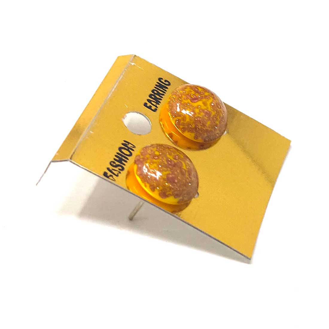 Anokhi Ada Glass Stud Earrings for Girls and Women (Yellow)-AM-09