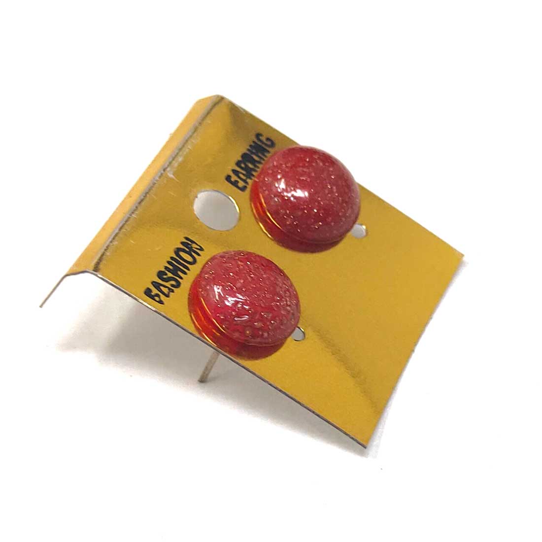Anokhi Ada Glass Stud Earrings for Girls and Women (Red)-AM-11