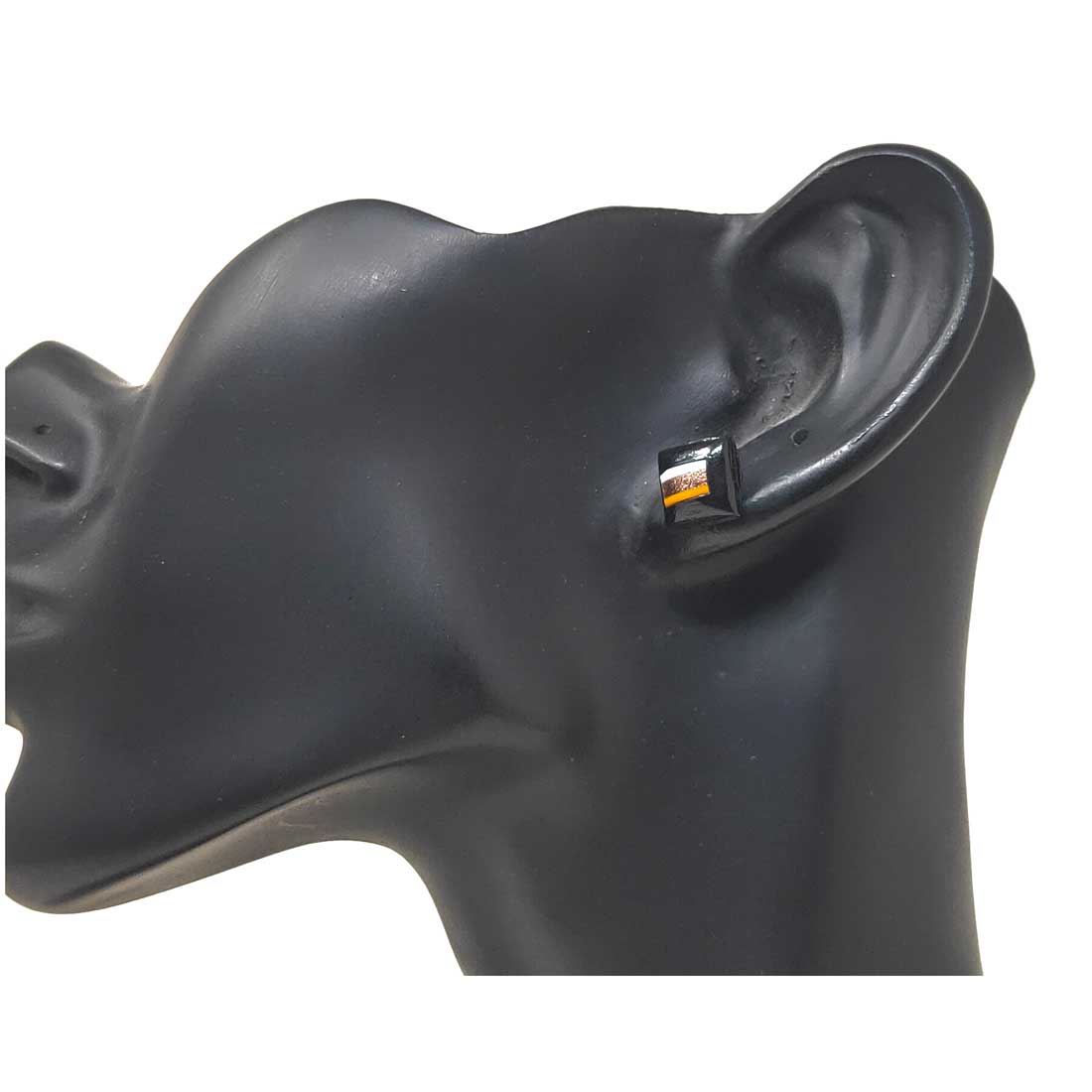 Anokhi Ada Glass Stud Earrings for Girls and Women (Black)-AM-13