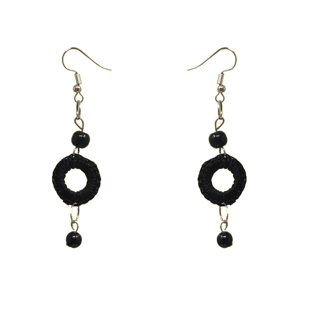Anokhi Ada Black Handmade Pearl Earring for Girls and Women (AN-17)