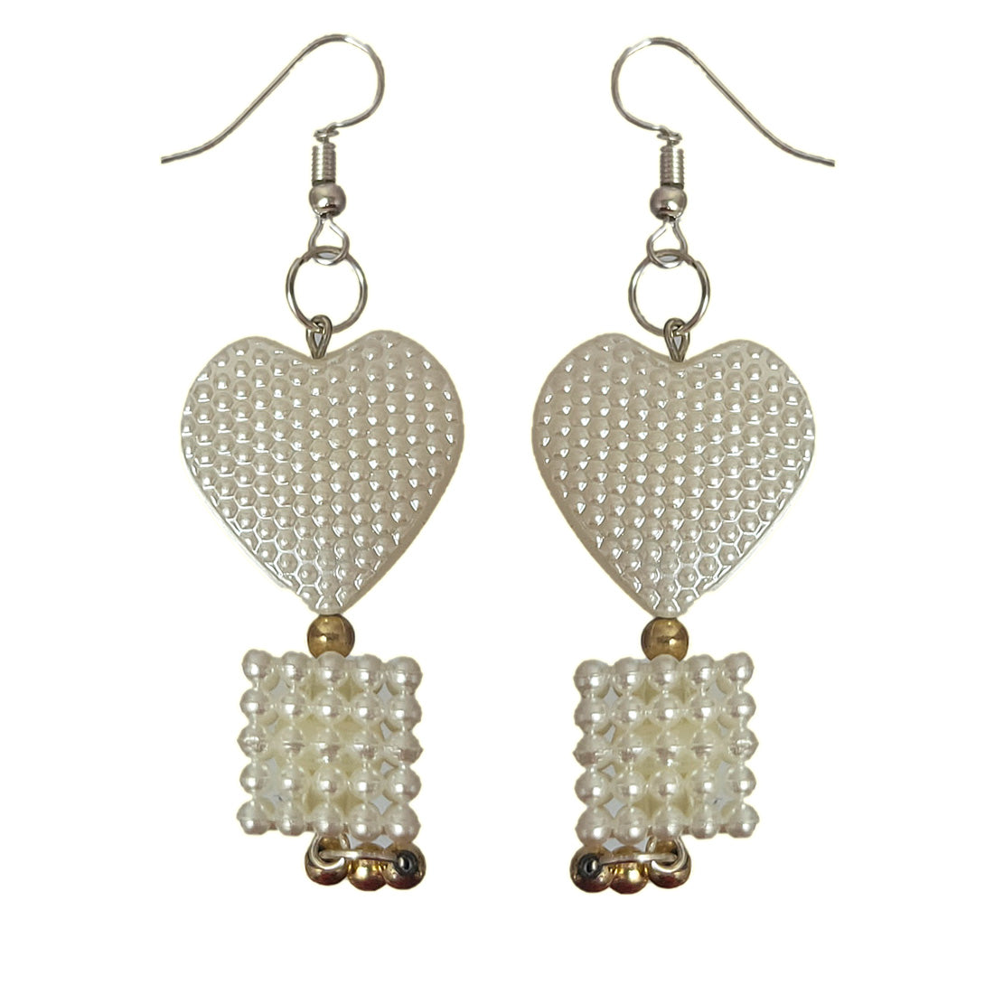 Anokhi Ada White Handmade Beads Earring for Girls and Women (AN-20)