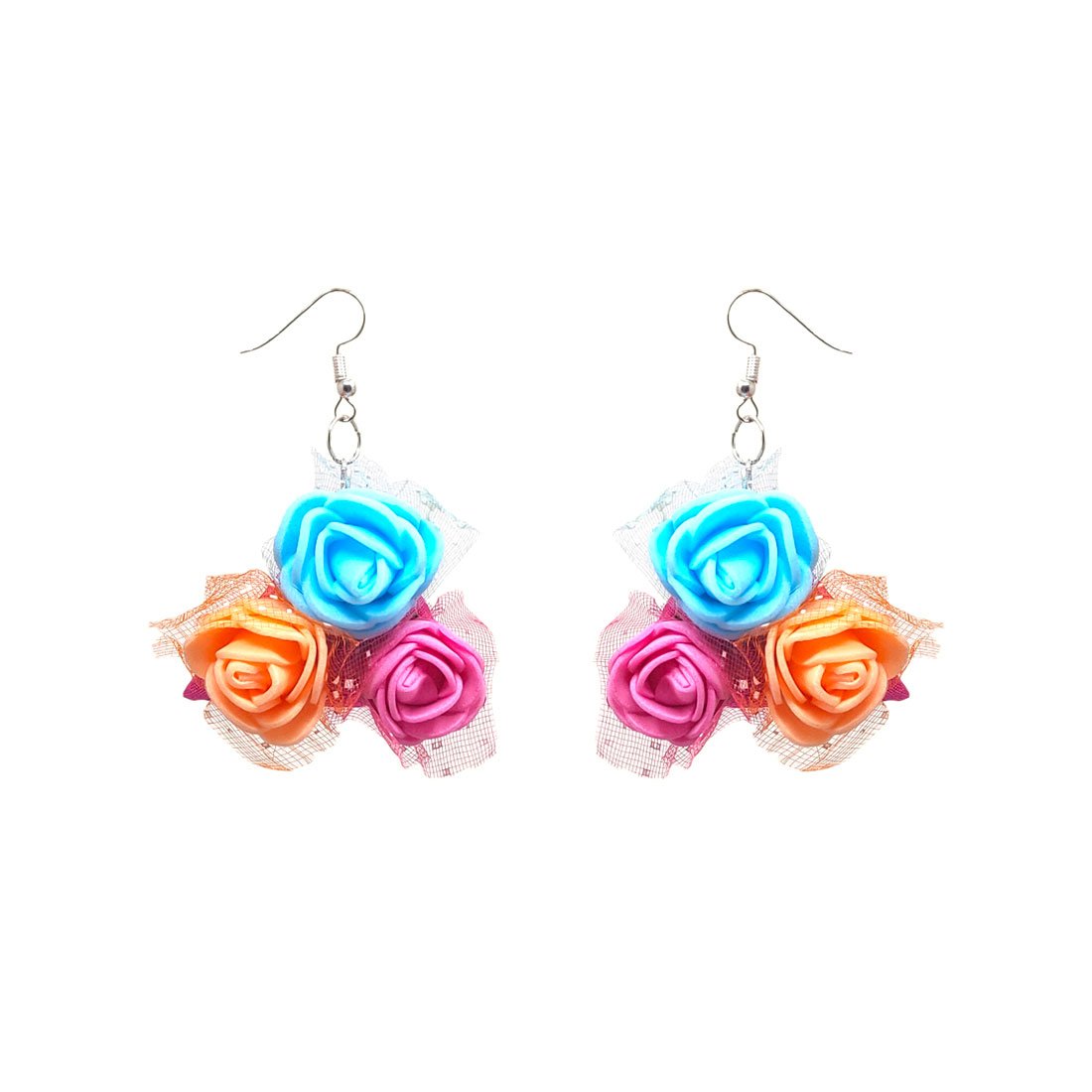 Anokhi Ada Multi-Colour Handmade Floral  Earring for Girls and Women (AN-08) - Anokhiada.com