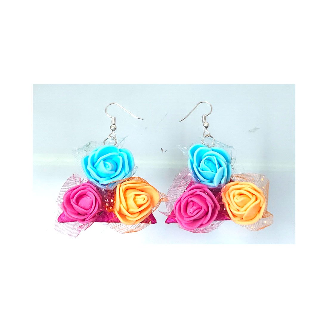 Anokhi Ada Multi-Colour Handmade Floral  Earring for Girls and Women (AN-08) - Anokhiada.com