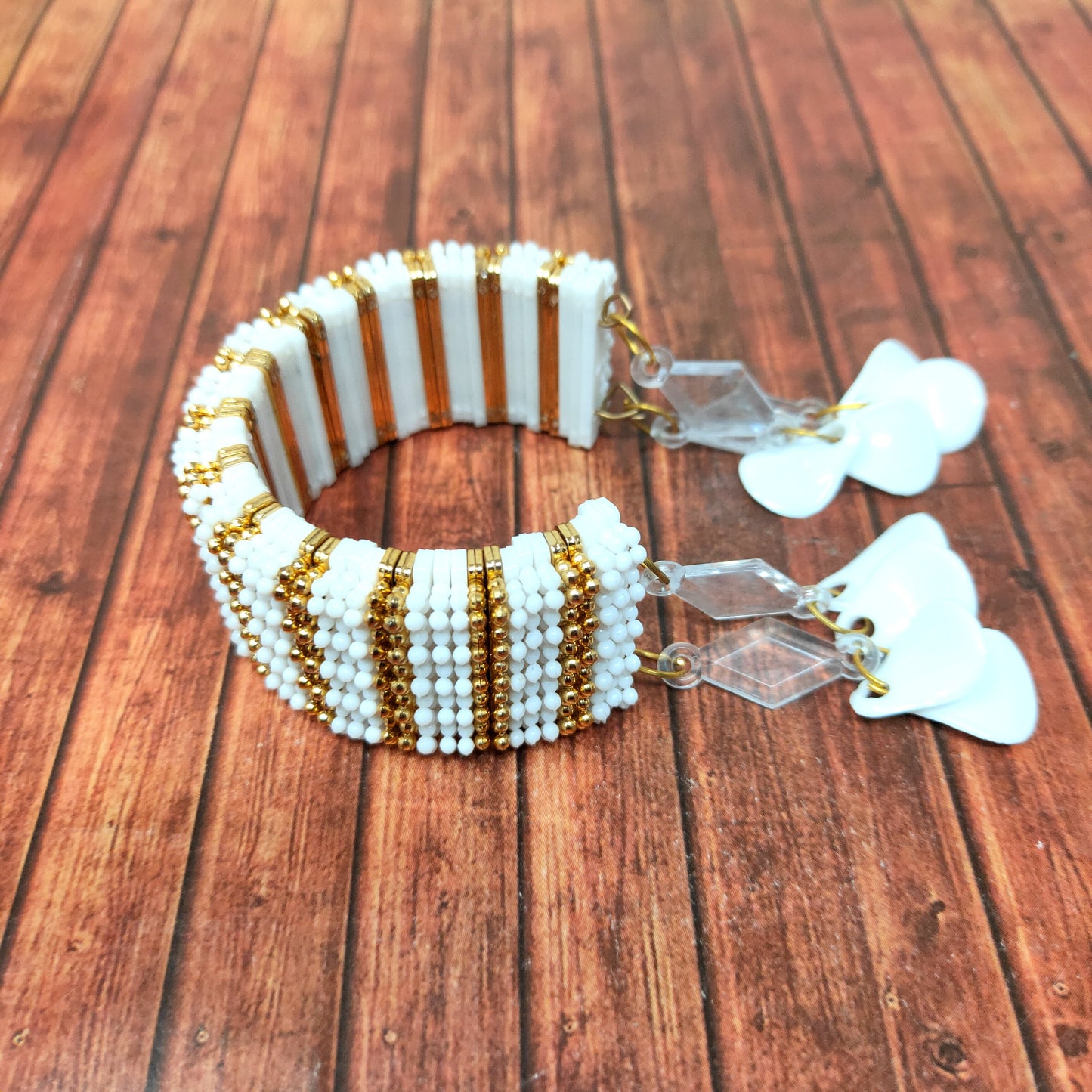 Anokhi Ada Plastic Beads Stylish Latkan Cuff Bangle Bracelet for Kids and Girls (AO-01 Bracelet)