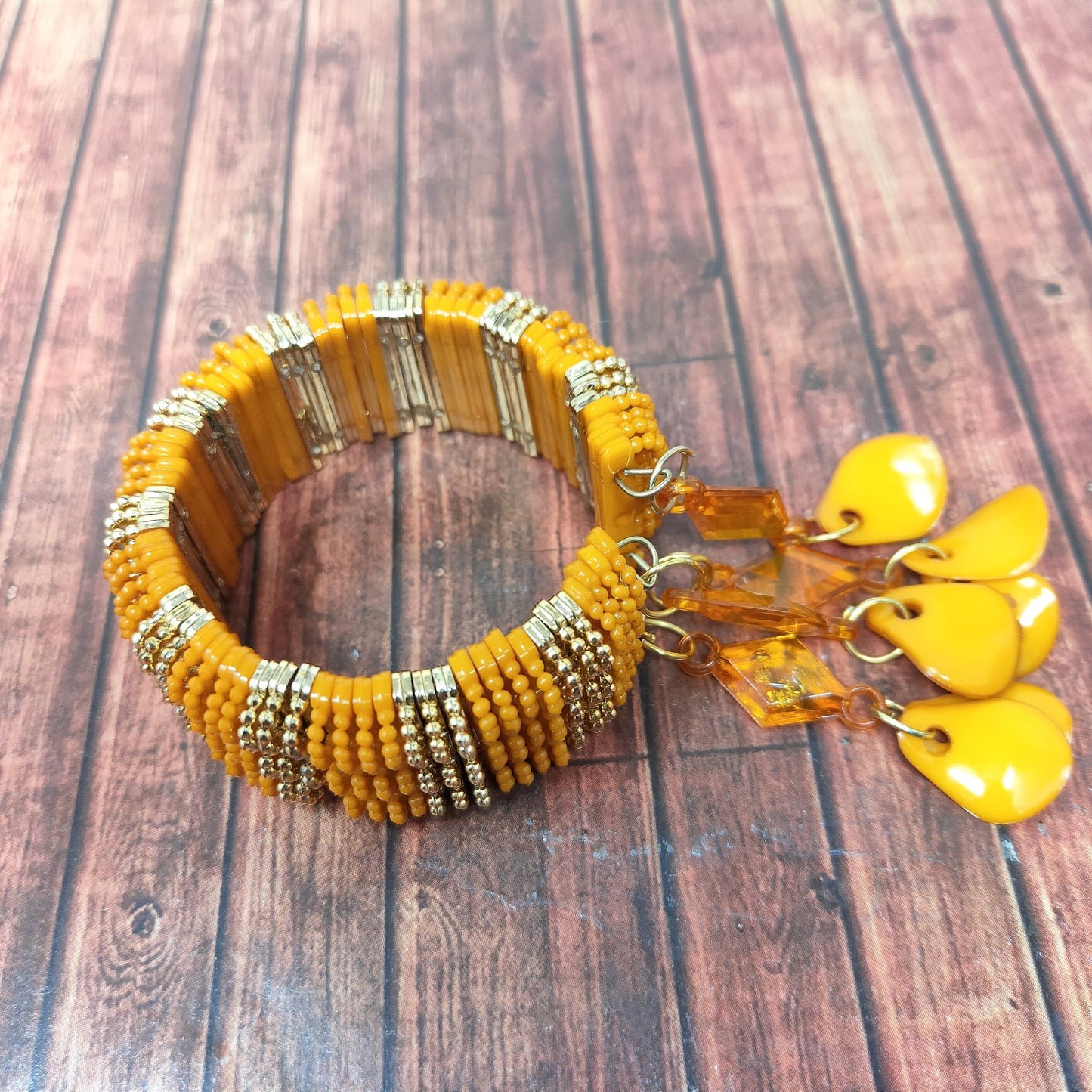 Anokhi Ada Plastic Beads Stylish Latkan Cuff Bangle Bracelet for Kids and Girls (AO-02 Bracelet)