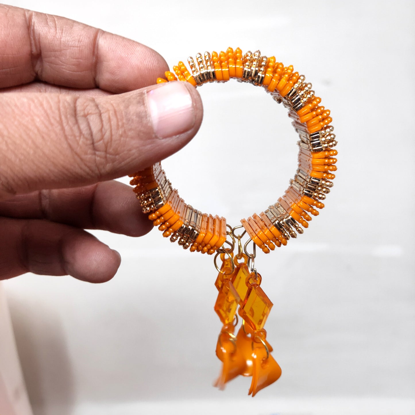 Anokhi Ada Plastic Beads Stylish Latkan Cuff Bangle Bracelet for Kids and Girls (AO-02 Bracelet)
