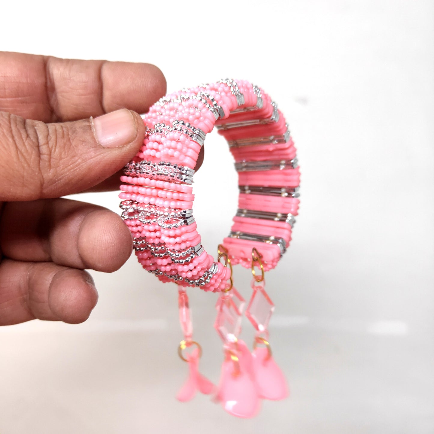 Anokhi Ada Plastic Beads Stylish Latkan Cuff Bangle Bracelet for Kids and Girls (AO-07 Bracelet)