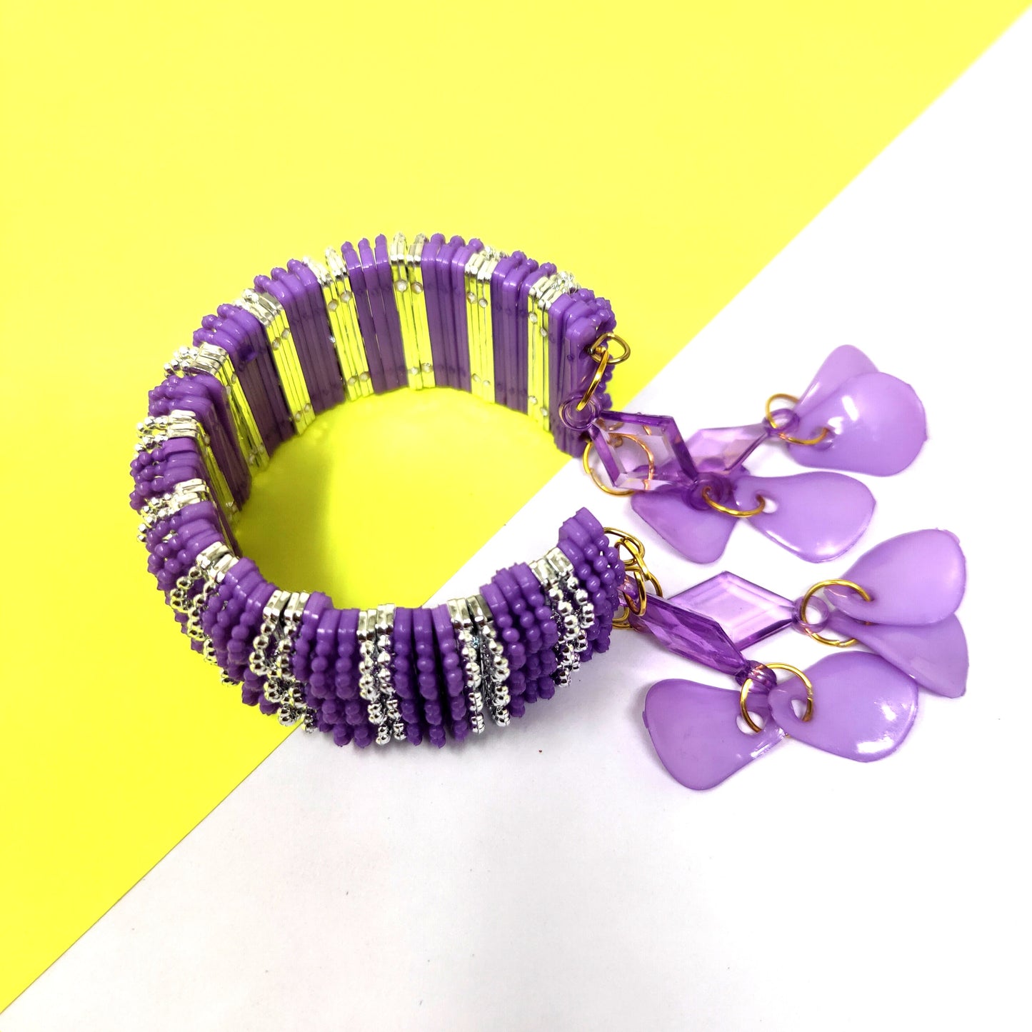Anokhi Ada Plastic Beads Stylish Latkan Cuff Bangle Bracelet for Kids and Girls (AO-09 Bracelet)