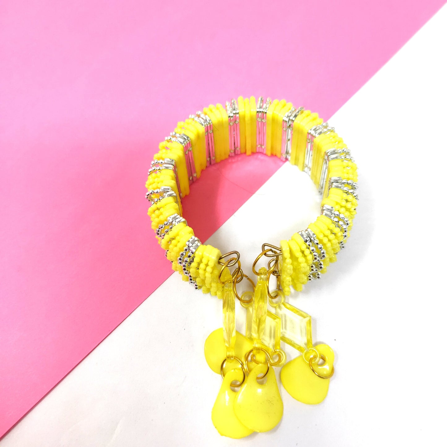 Anokhi Ada Plastic Beads Stylish Latkan Cuff Bangle Bracelet for Kids and Girls (AO-10 Bracelet)