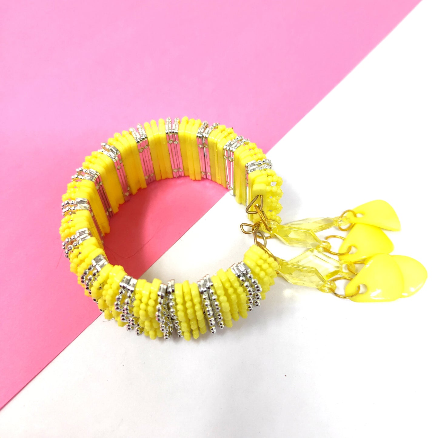 Anokhi Ada Plastic Beads Stylish Latkan Cuff Bangle Bracelet for Kids and Girls (AO-10 Bracelet)