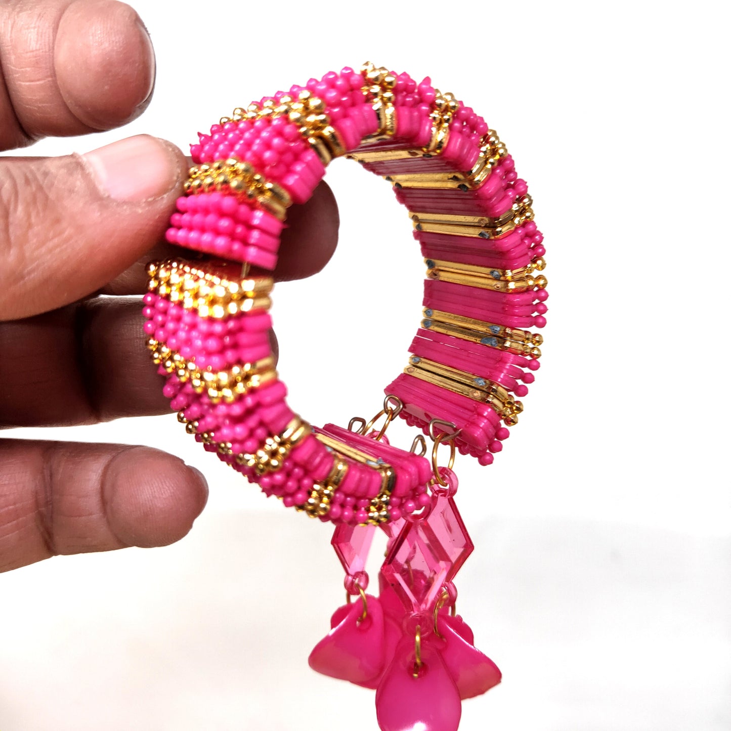 Anokhi Ada Plastic Beads Stylish Latkan Cuff Bangle Bracelet for Kids and Girls (AO-14 Bracelet)