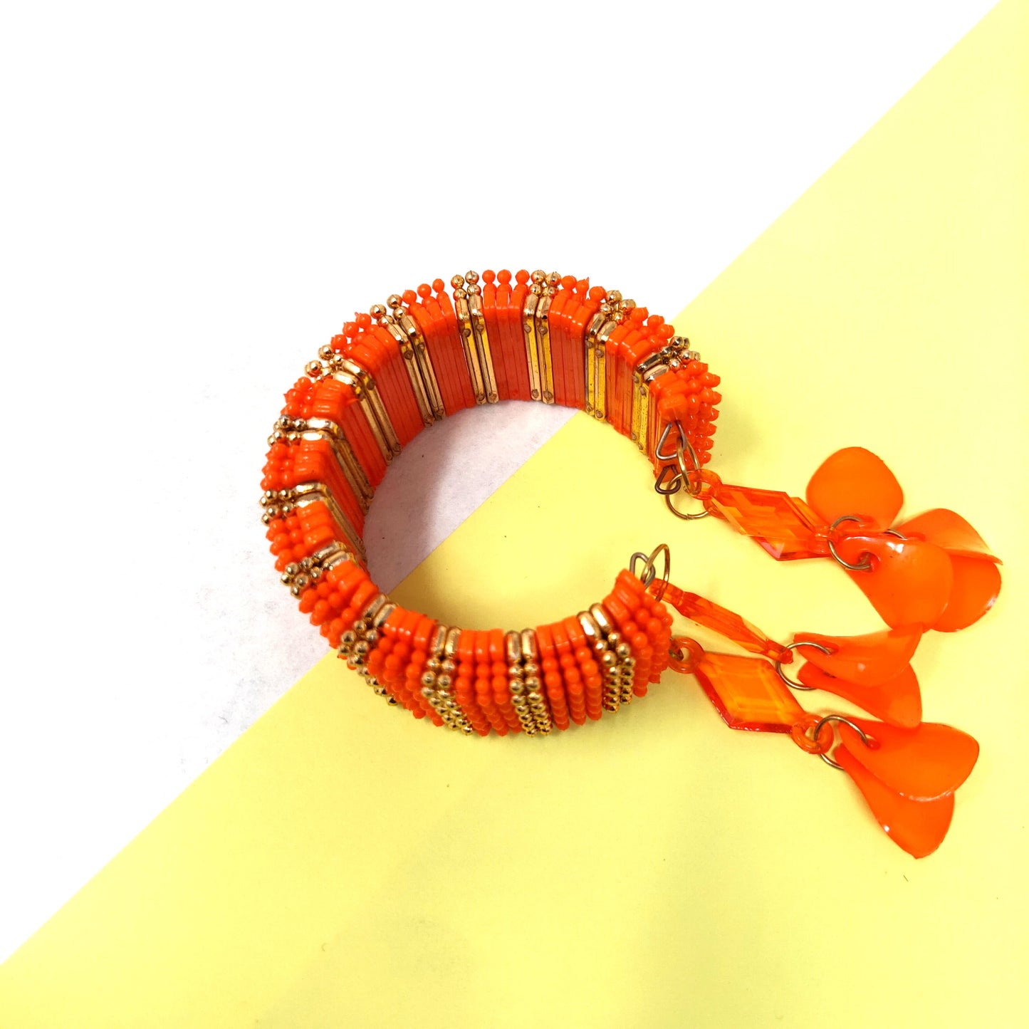 Anokhi Ada Plastic Beads Stylish Latkan Cuff Bangle Bracelet for Kids and Girls (AO-15 Bracelet)