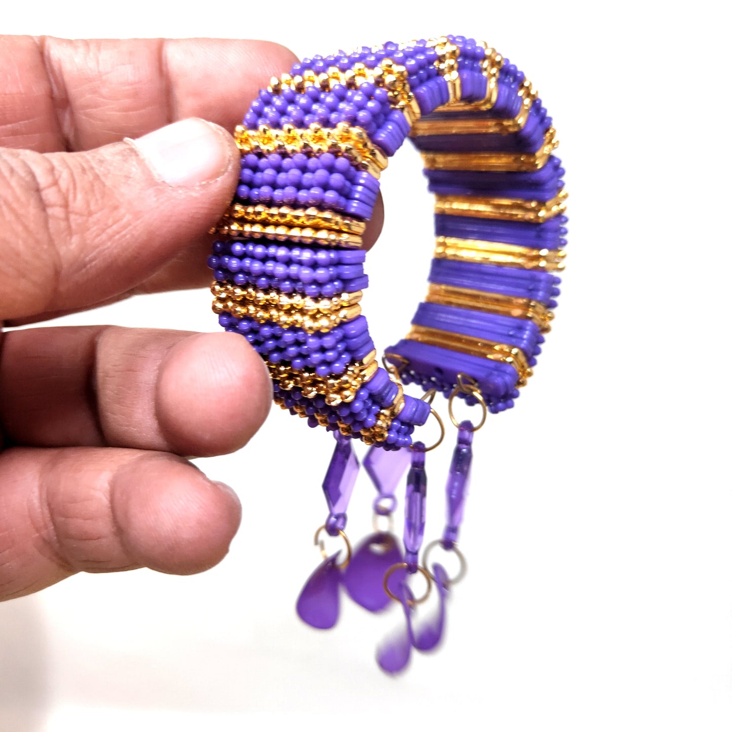 Anokhi Ada Plastic Beads Stylish Latkan Cuff Bangle Bracelet for Kids and Girls (AO-16 Bracelet)