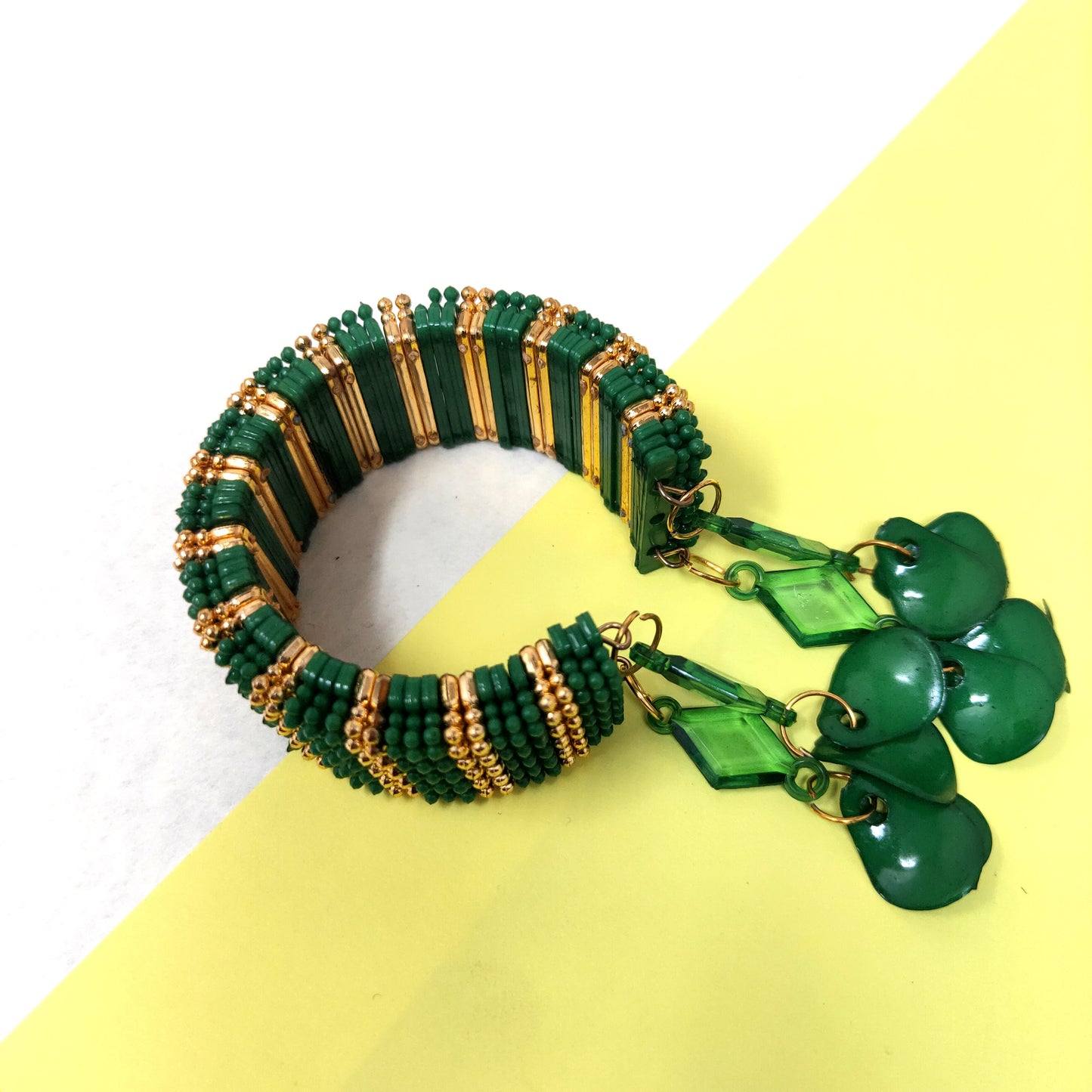 Anokhi Ada Plastic Beads Stylish Latkan Cuff Bangle Bracelet for Kids and Girls (AO-18 Bracelet)