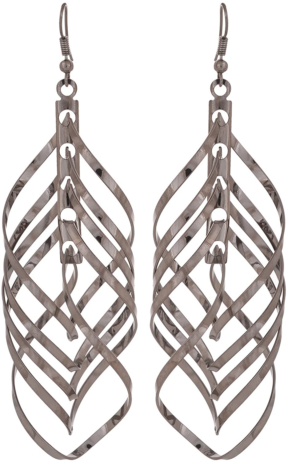 Anokhi Ada Silver Metal Drop and Dangle Earrings for Girls-AP-48