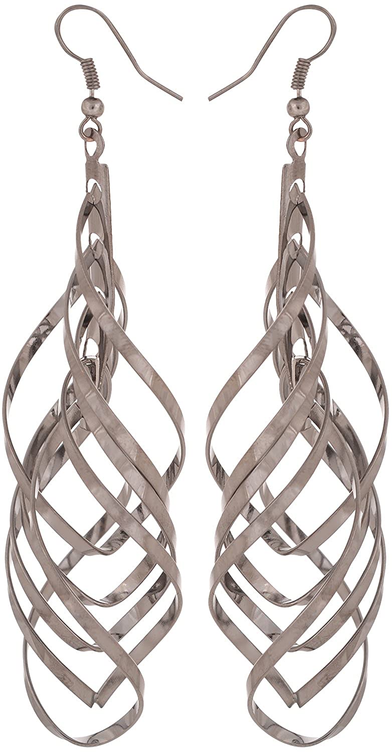 Anokhi Ada Silver Metal Drop and Dangle Earrings for Girls-AP-48