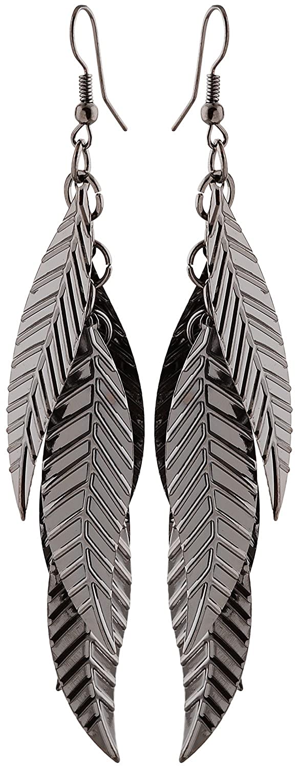 Anokhi Ada Silver Metal Drop and Dangle Earrings for Girls-AP-52