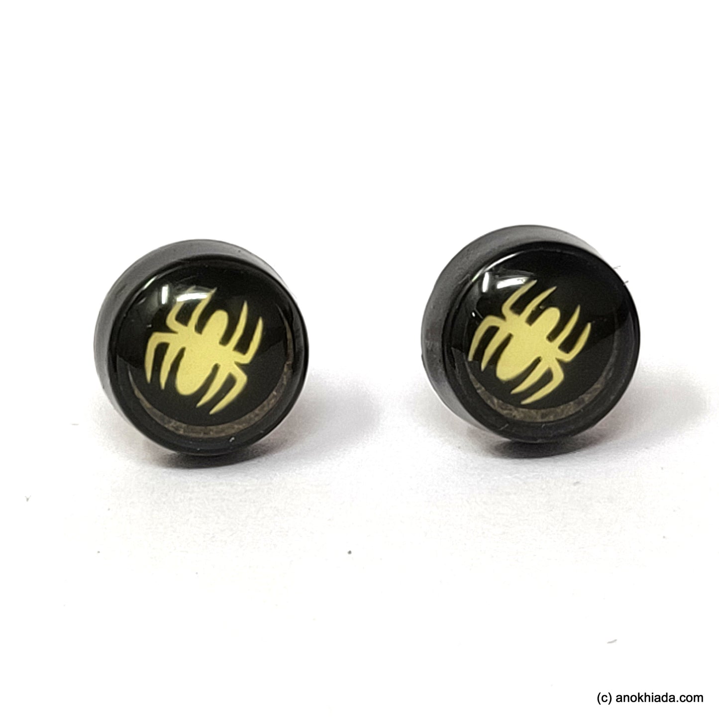 Anokhi Ada Spider Design Small Plastic Stud Earrings for Girls (Black, AR-17f)