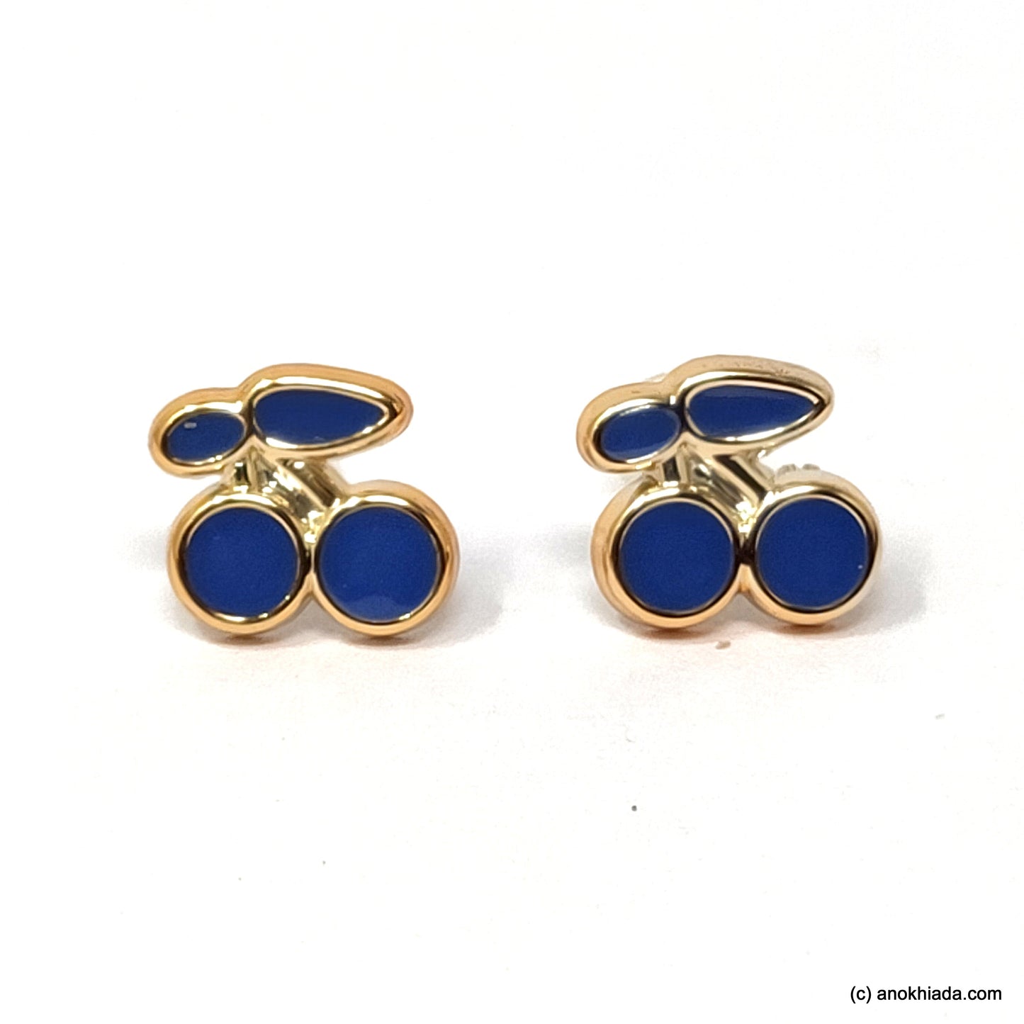 Anokhi Ada Violet Cherry Design Small Plastic Stud Earrings for Girls ( AR-18b)