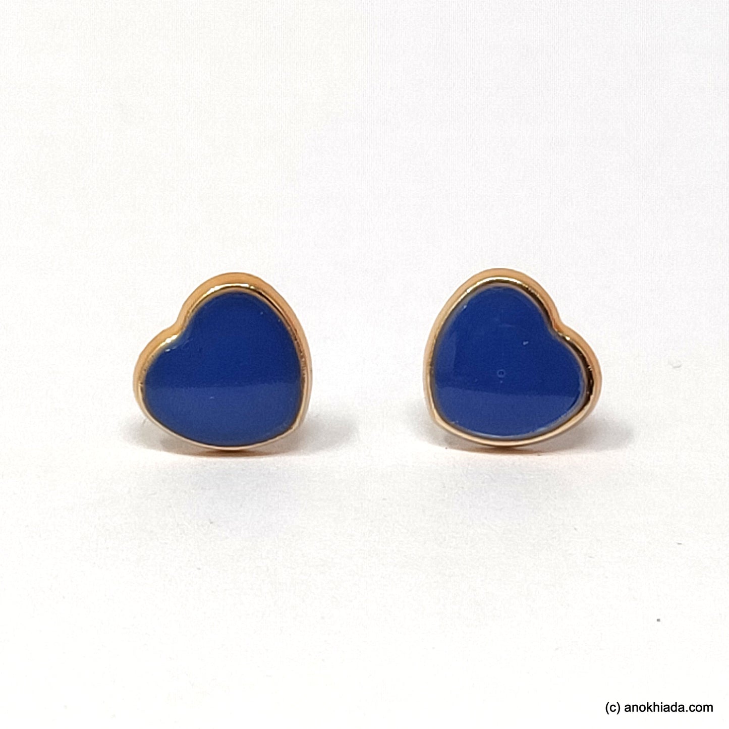 Anokhi Ada Violet Heart Shaped Small Plastic Stud Earrings for Girls ( AR-19b)