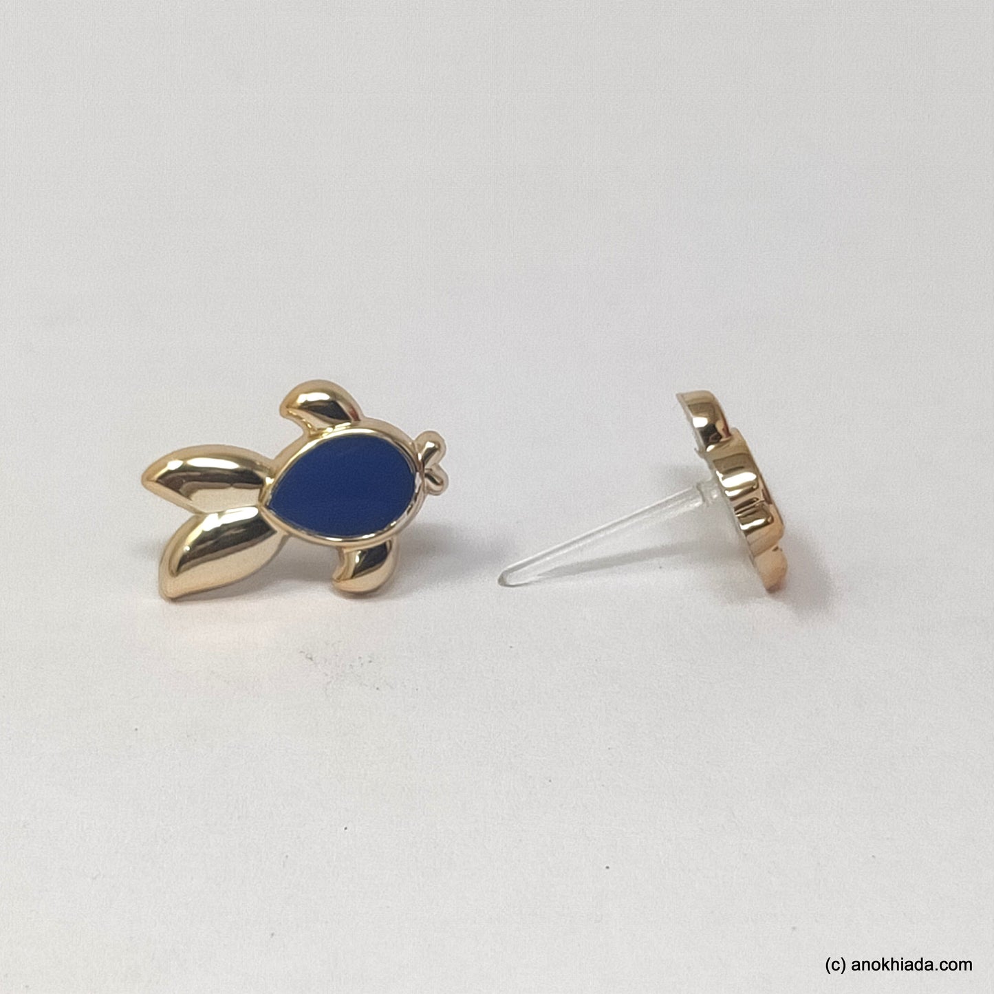 Anokhi Ada Violet Small Turtle Plastic Stud Earrings for Girls (AR-22n)