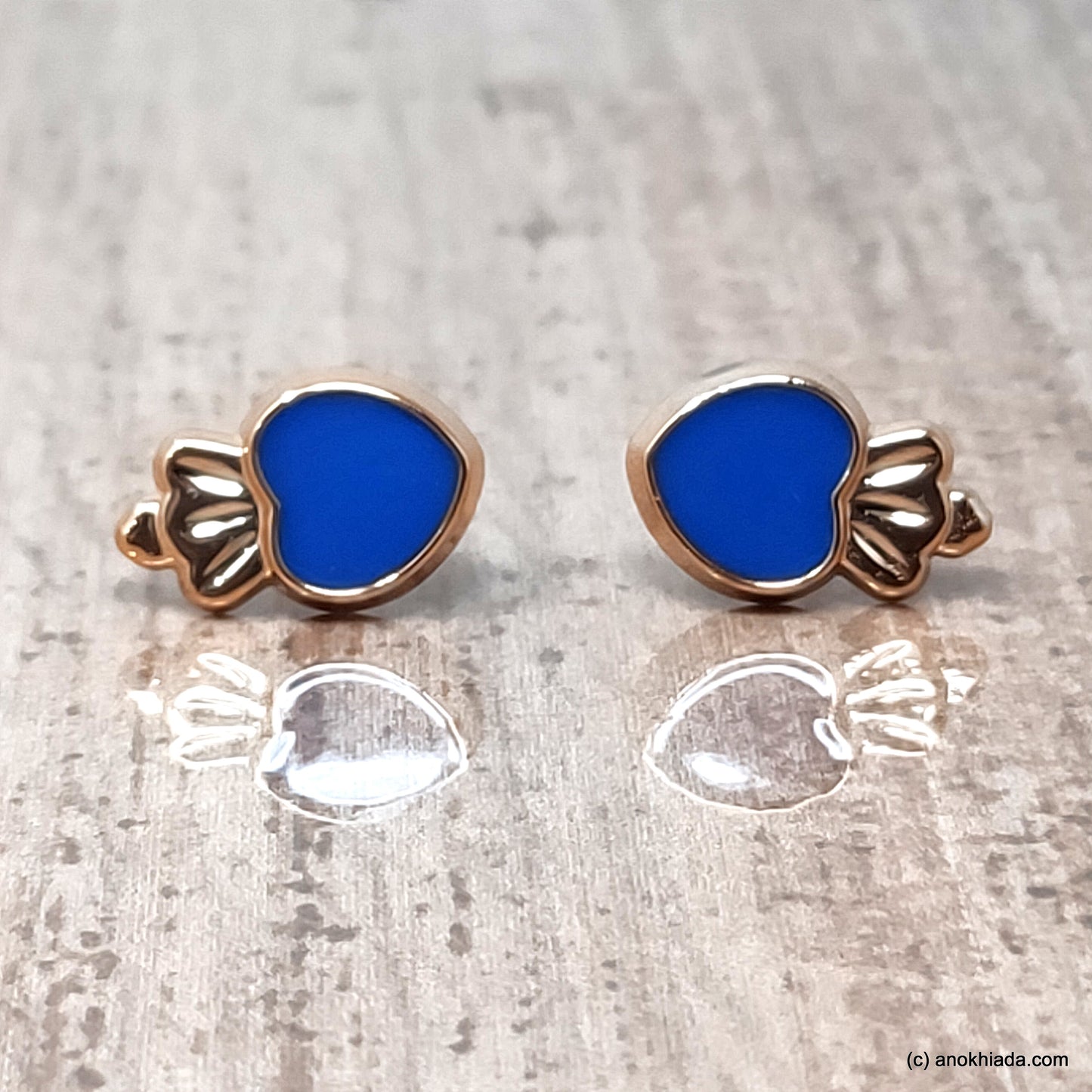 Anokhi Ada Blue Small Squid Plastic Stud Earrings for Girls (AR-22v)
