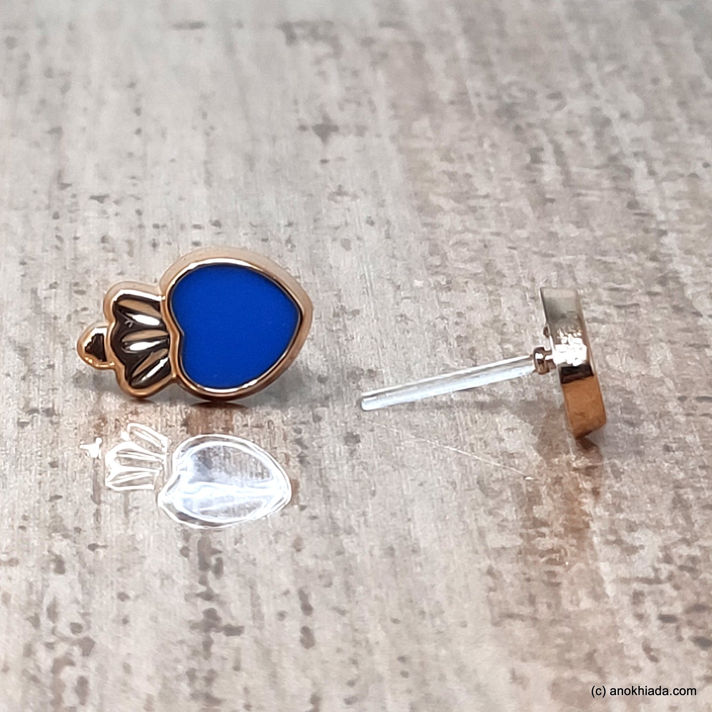 Anokhi Ada Blue Small Squid Plastic Stud Earrings for Girls (AR-22v)