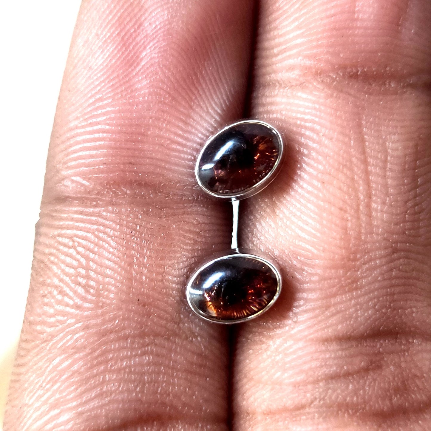 Anokhi Ada Maroon Small Oval Plastic Stud Earrings for Girls (AS-05D)