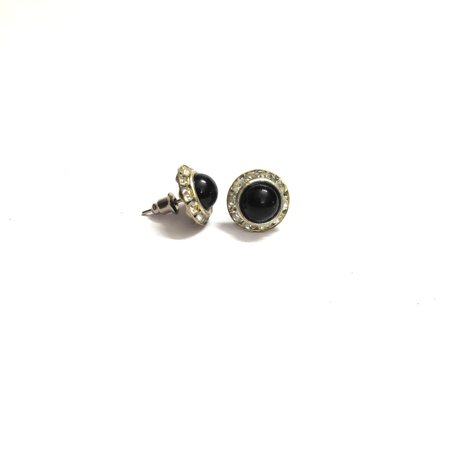 Anokhi Ada Fancy Small Round Stud Earrings for Girls ( Black, AS-06S )