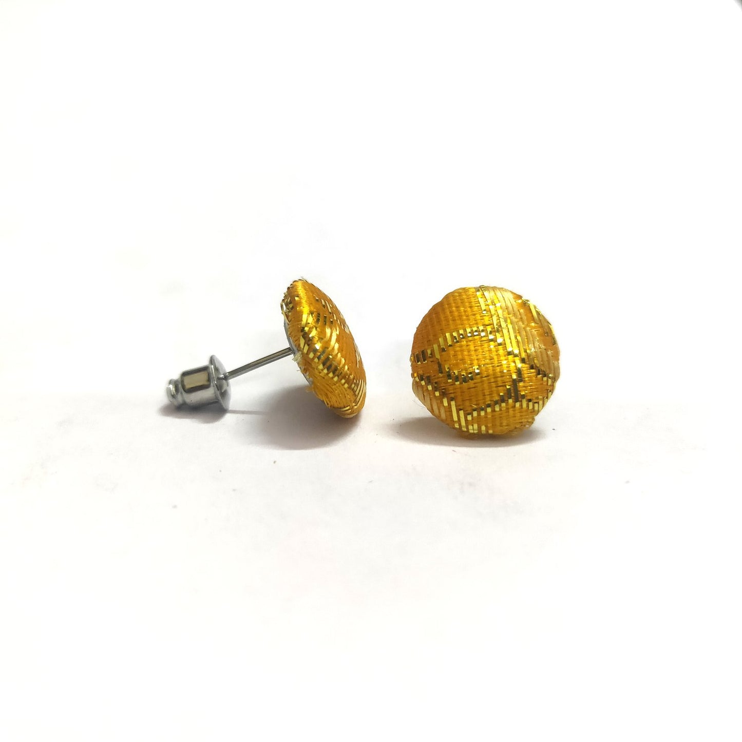 Anokhi Ada Fancy Small Round Stud Earrings for Girls ( Yellow, AS-08B )