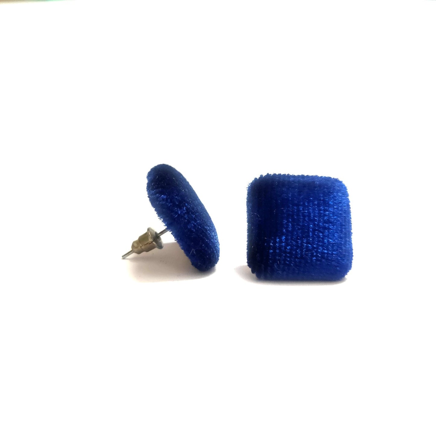 Anokhi Ada Fancy Velvet Square Shaped Stud Earrings for Girls ( Violet, AS-10A )