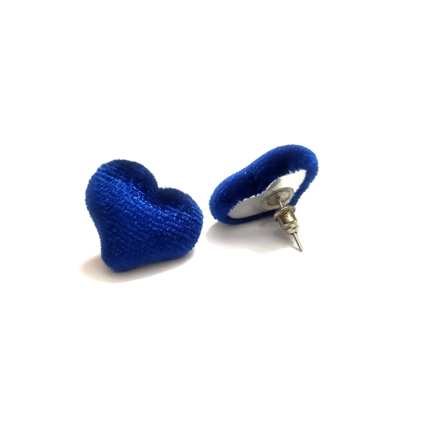 Anokhi Ada Fancy Velvet Heart Shaped Stud Earrings for Girls ( Violet, AS-11E )