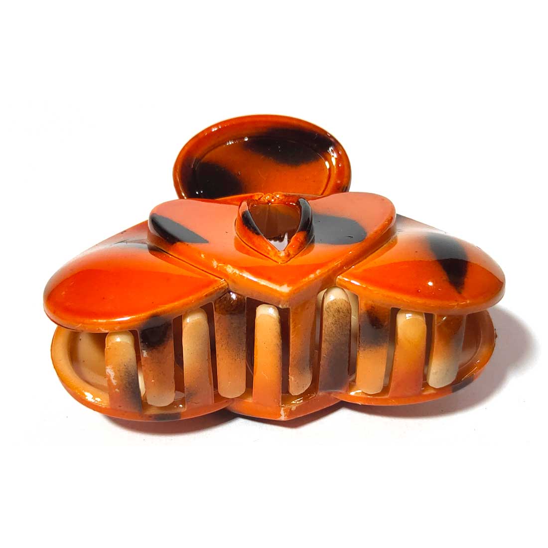 Anokhi Ada Large Butterfly Plastic Hair Clutcher for Girls and Women (Orange) (BA-1.5)