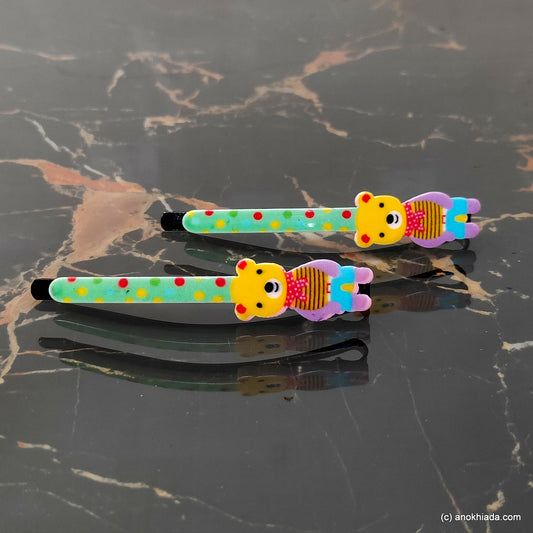 Anokhi Ada Teddy Design Bob Pins for Girls (Bob Pin-BE-01)
